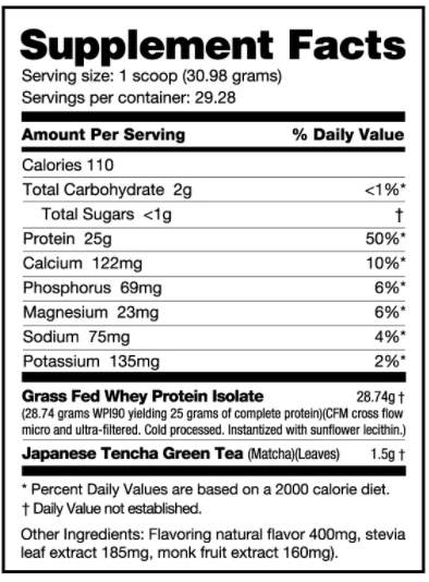 Grass Fed Whey Protein Isolate