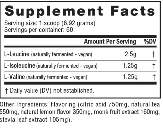 NutraBio Bcaa NAtural Tea - Image 2