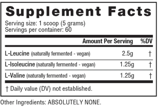 NutraBio Bcaa Natural unflavored - Image 2