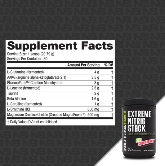 NUTRABIO EXTREME NITRIC STACK - Image 3