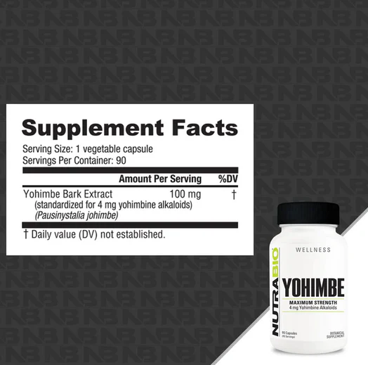 NutraBio Yohimbe 90ct - Image 2